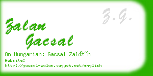 zalan gacsal business card